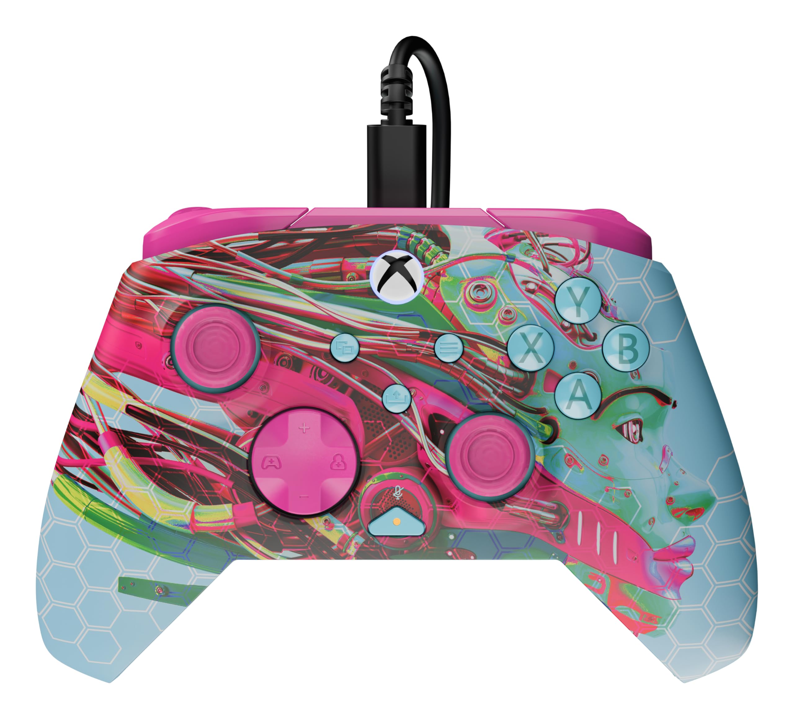 Turtle Beach Rematch Advanced Wired Gaming Controller Licensed for Xbox Series X|S, Xbox One, Windows PC - Glow, Remappable Buttons, Hair Triggers, Audio Controls, Impulse Triggers - Android Dreams - 3