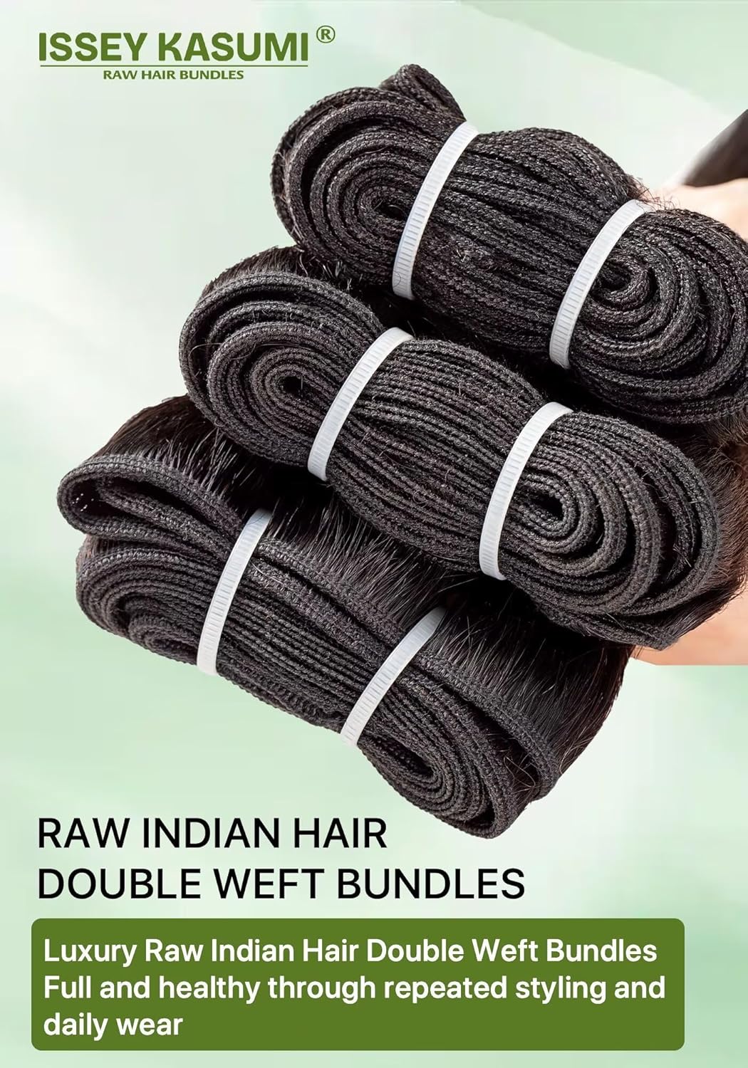 Water Wave Bundles Human Hair,100% Raw Indian Hair Curly Single Bundles,Triple The Lifespan Over Regular Virgin Hair,Keep Texture Silky Soft After Multiple Washes,No Tangle,No Shedding (20 Inch)