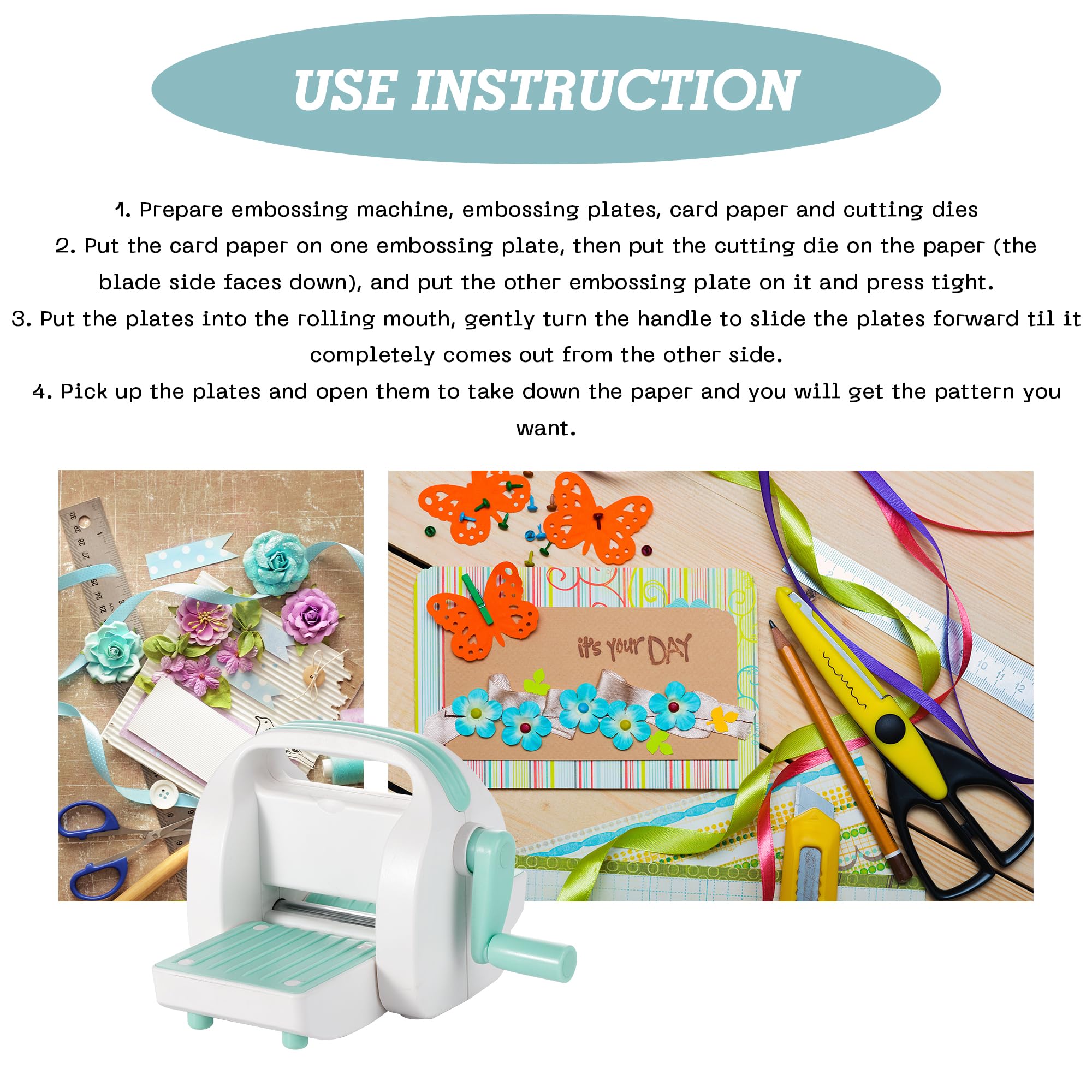 CraftGenes Mini machine de découpe, machine de gaufrage de 7,6 cm pour scrapbooking et fabrication de cartes, fente d'alimentation – Outil de bricolage compact pour travaux manuels en papier