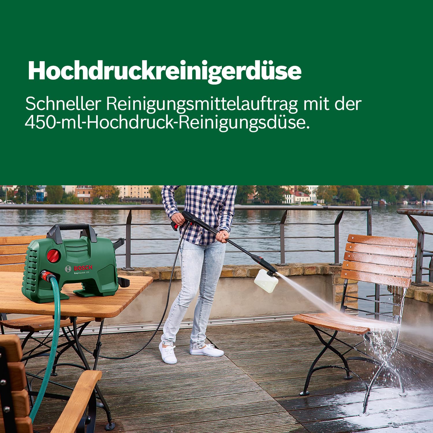 Bosch Home and Garden Hochdruckreiniger EasyAquatak 120 Premium Kit (1500 W, Haus-und Auto-Kit en... Ansicht 6