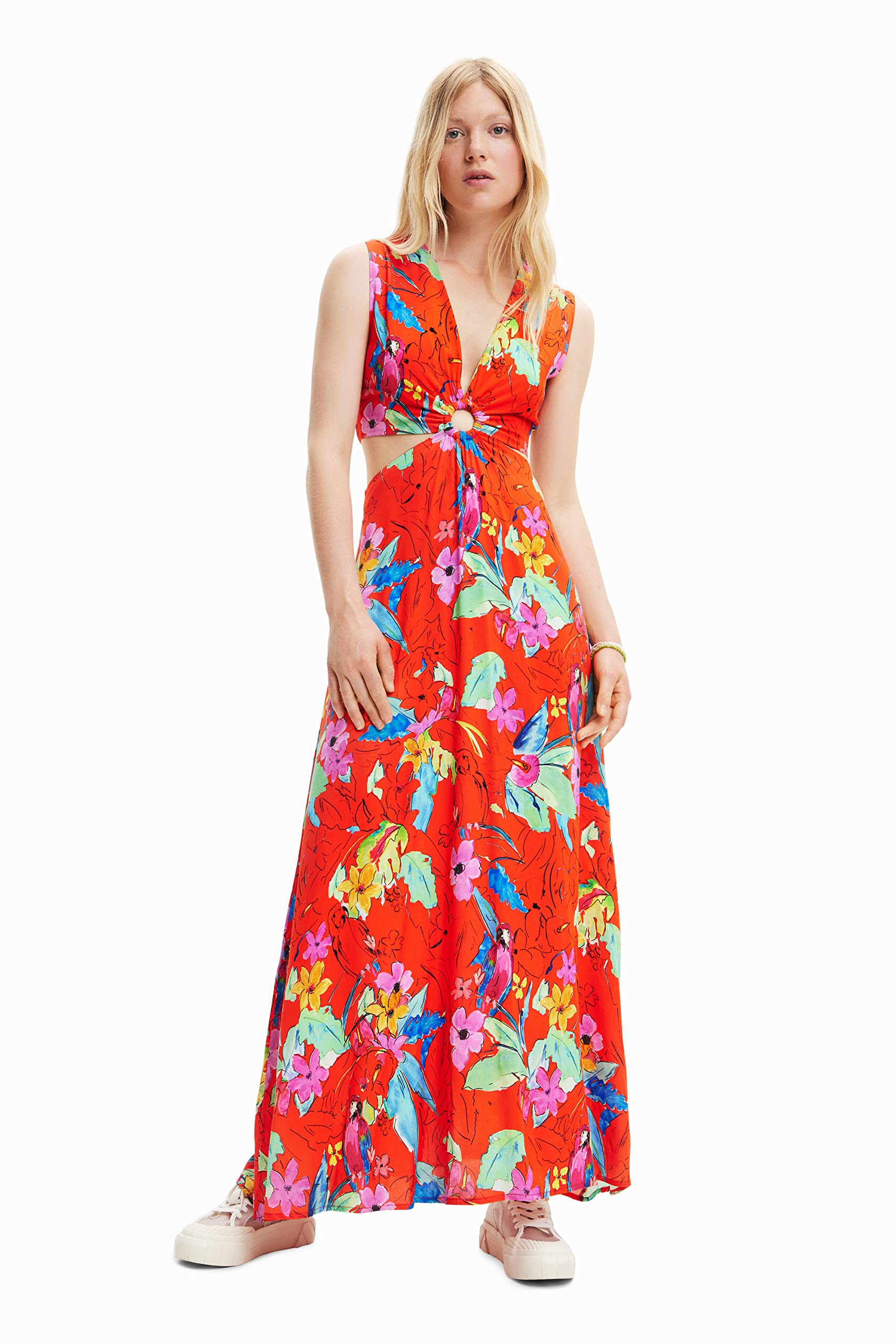 Desigual Damen Rot Vest_praga 3090 Dress, L Eu