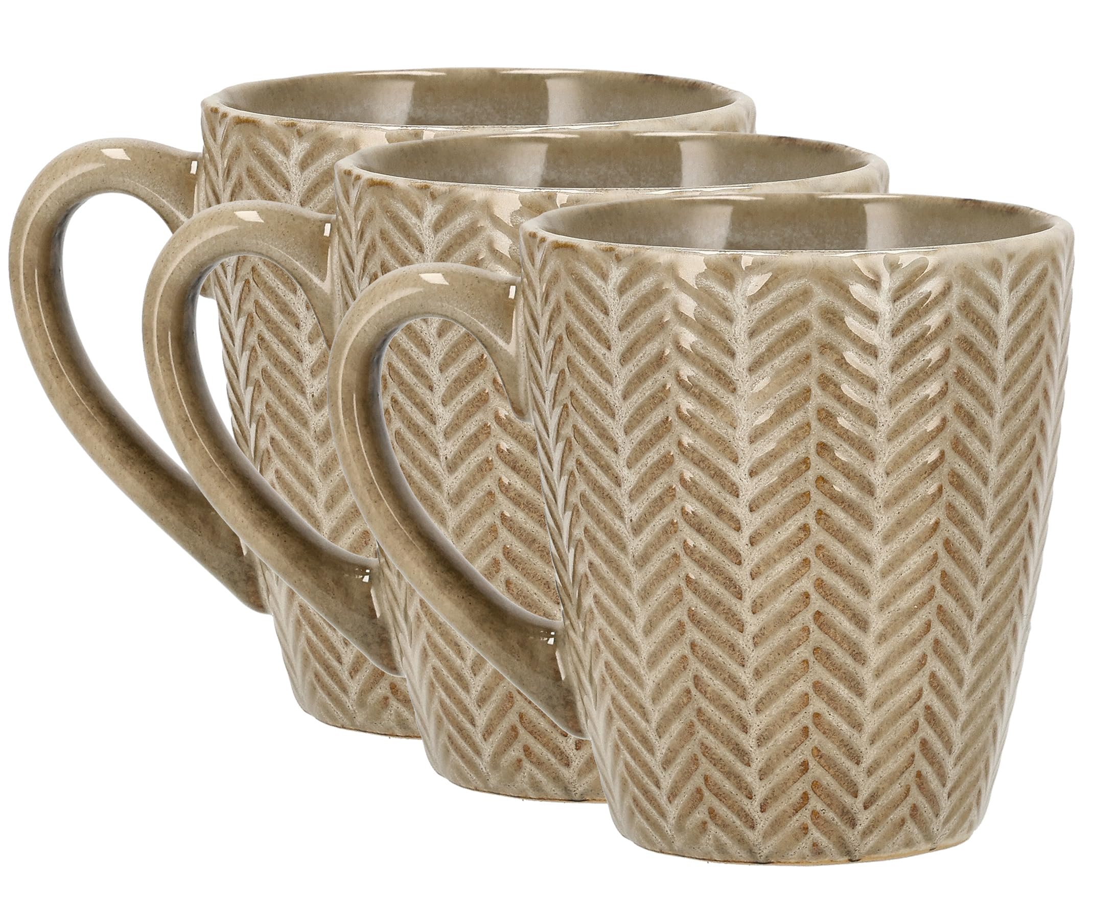 Lot de 3 tasses à café en céramique 200 ml avec anse pour expresso et cappuccino