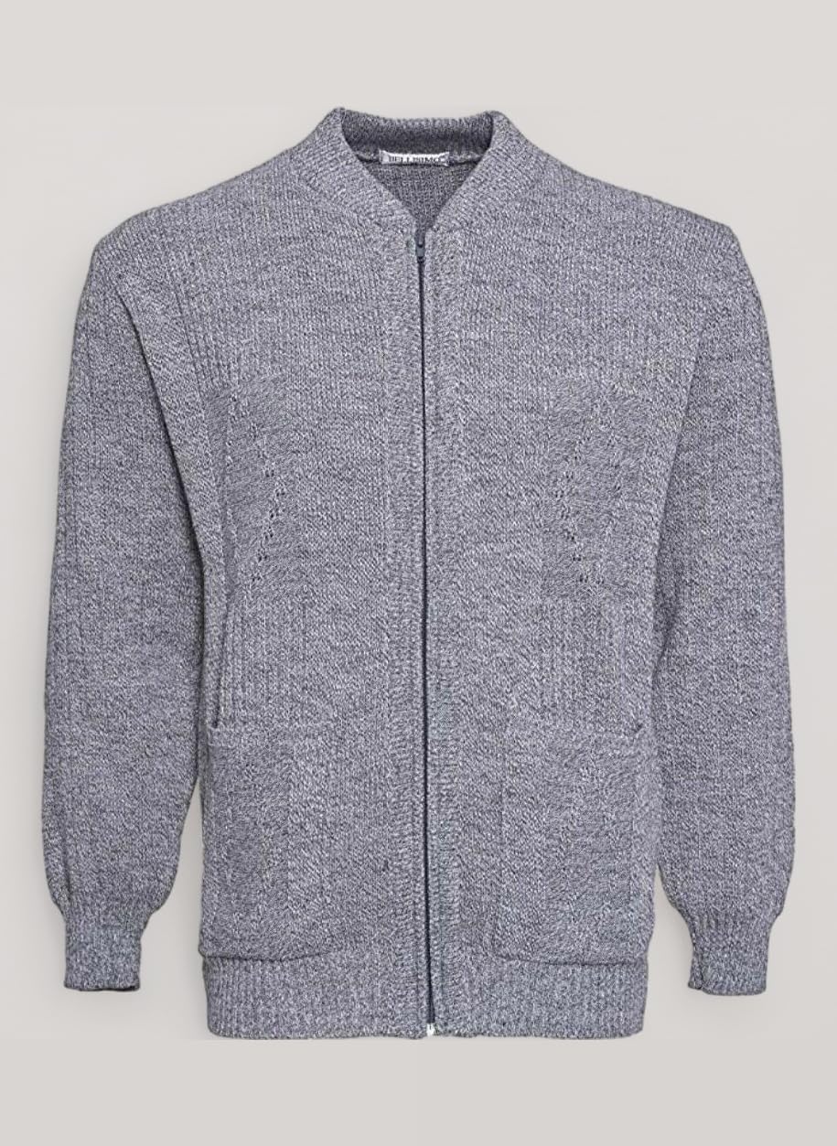Men's Zip up Bellisimo Casual Plain Cardigan