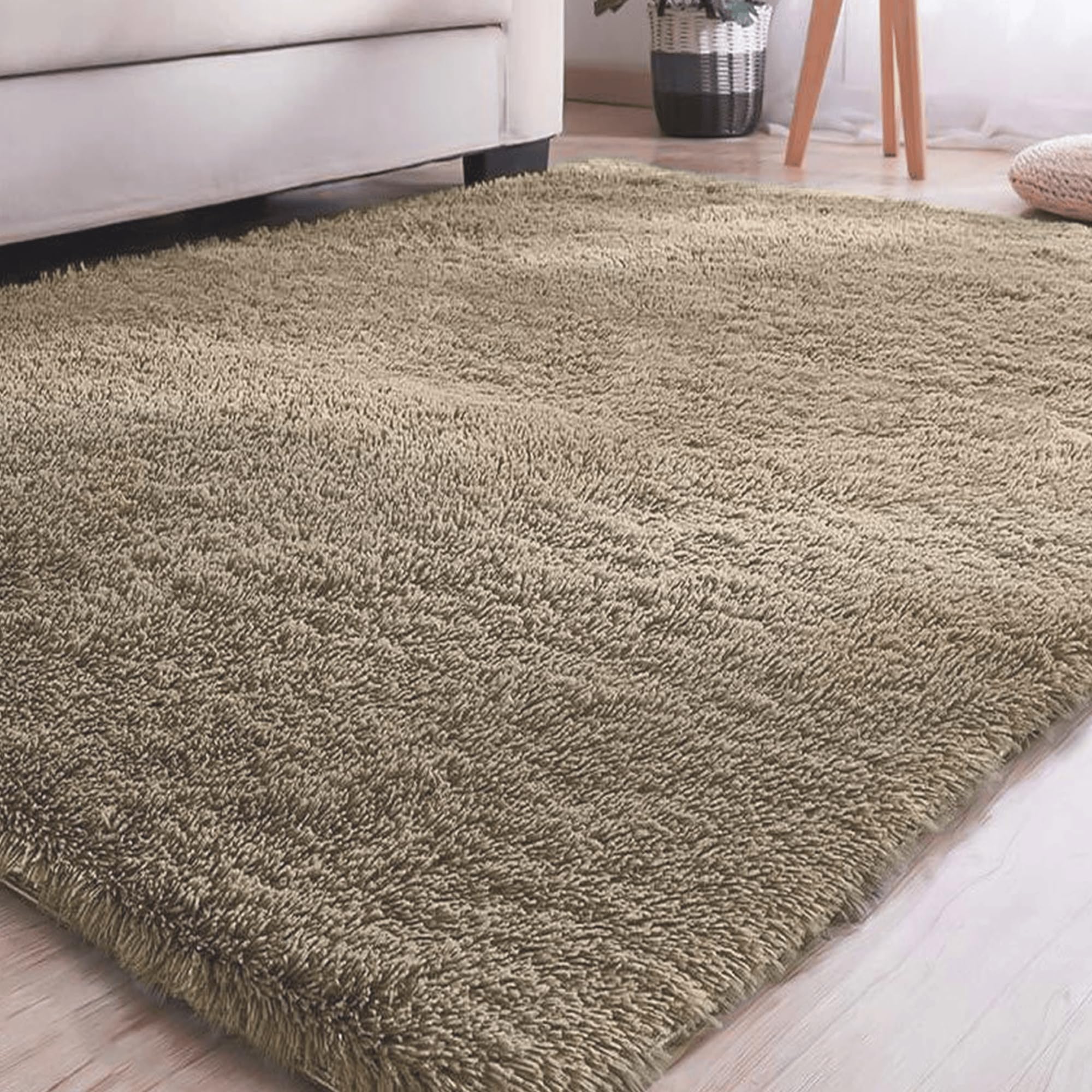 Tapis moelleux de salon chameau 120x260 cm pour réchauffer l'ambiance de votre chambre