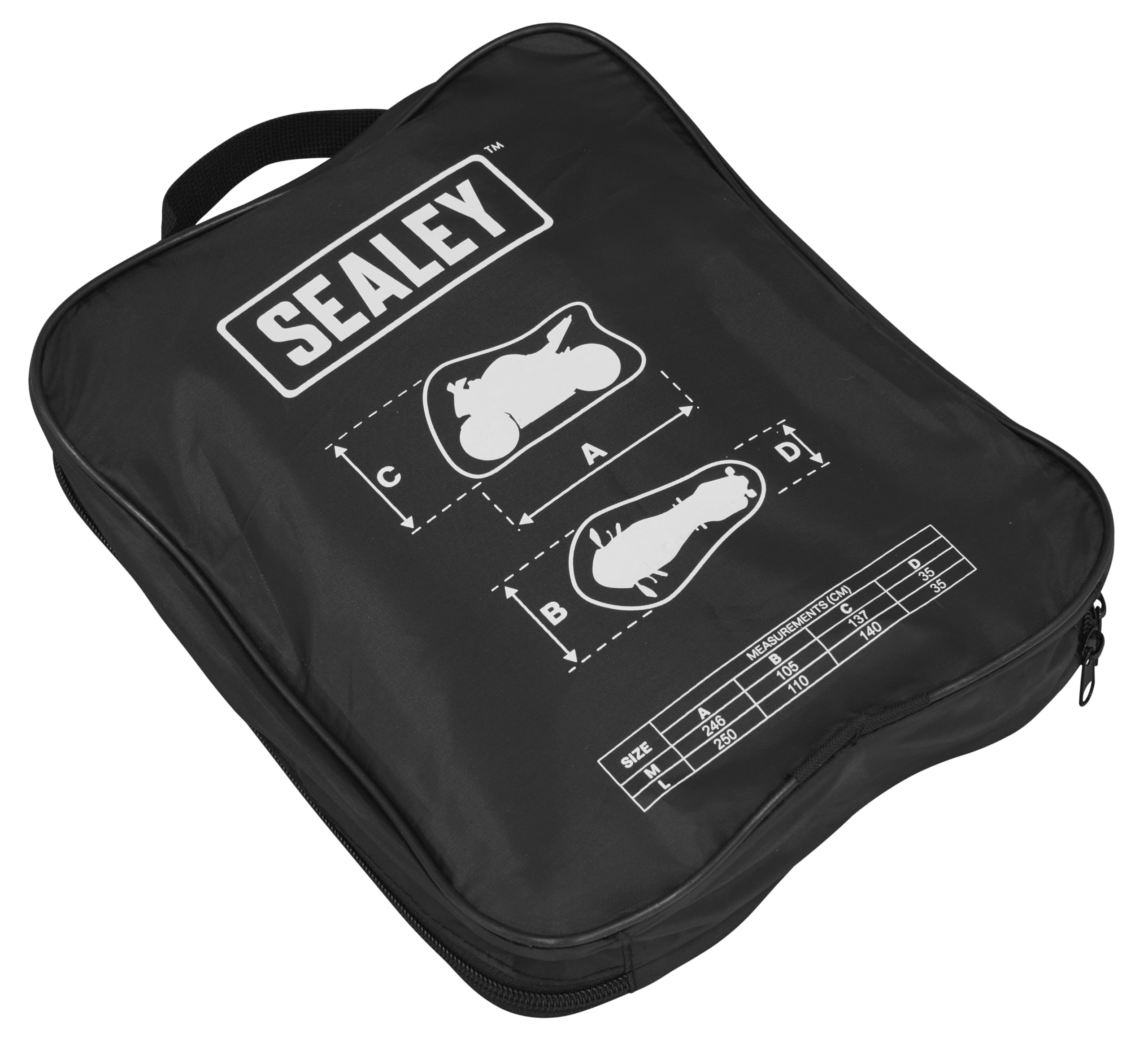 Sealey MCL Motorcycle Cover, Large, 2460 x 1050 x 1370 mm