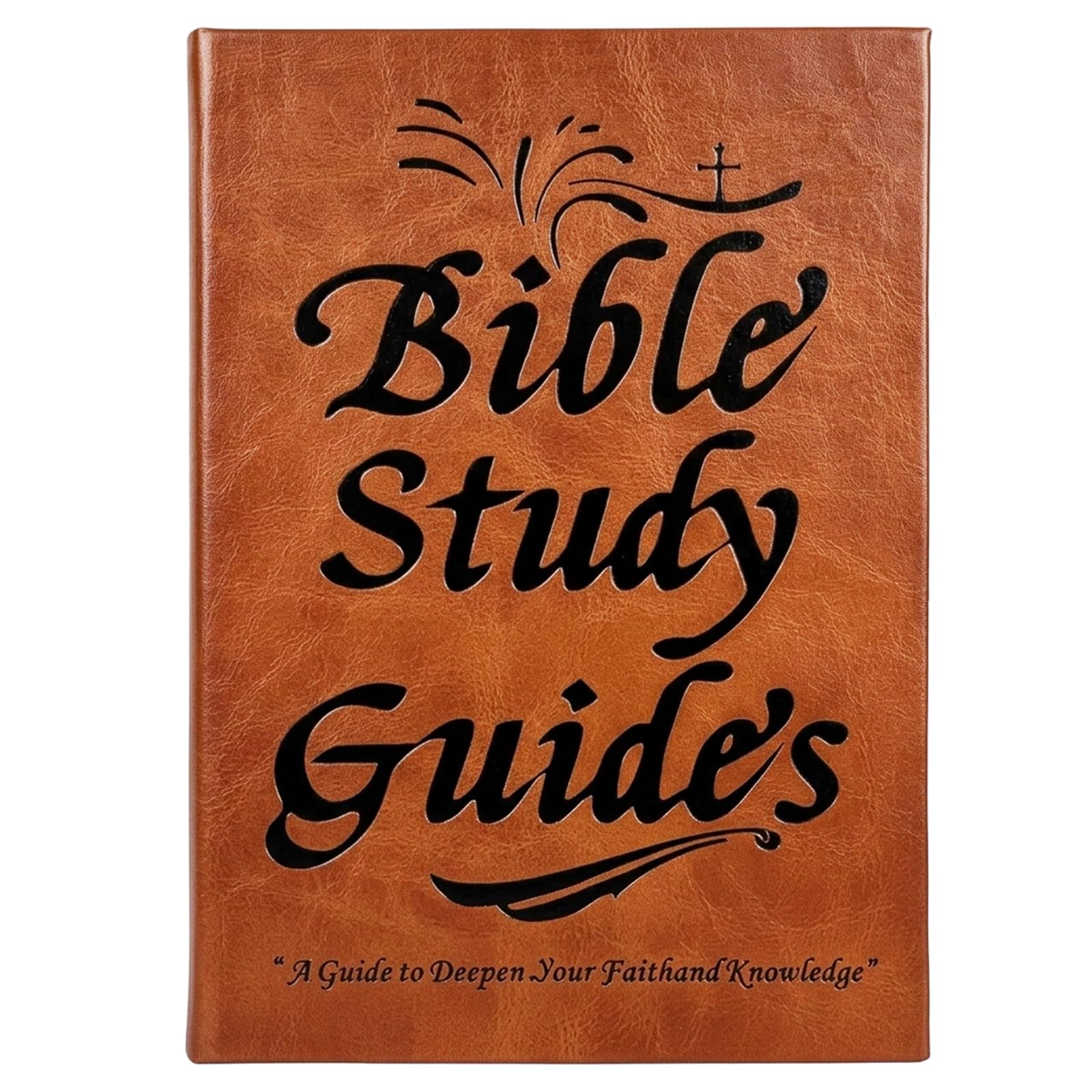 YFHUVB 66 Page Bible Study Guide, Leather Cover Bible Study Journal for Scripture Study, Faith Based Bible Studys Supplies, Beginners Study Guide for Men Women Daily Devotional