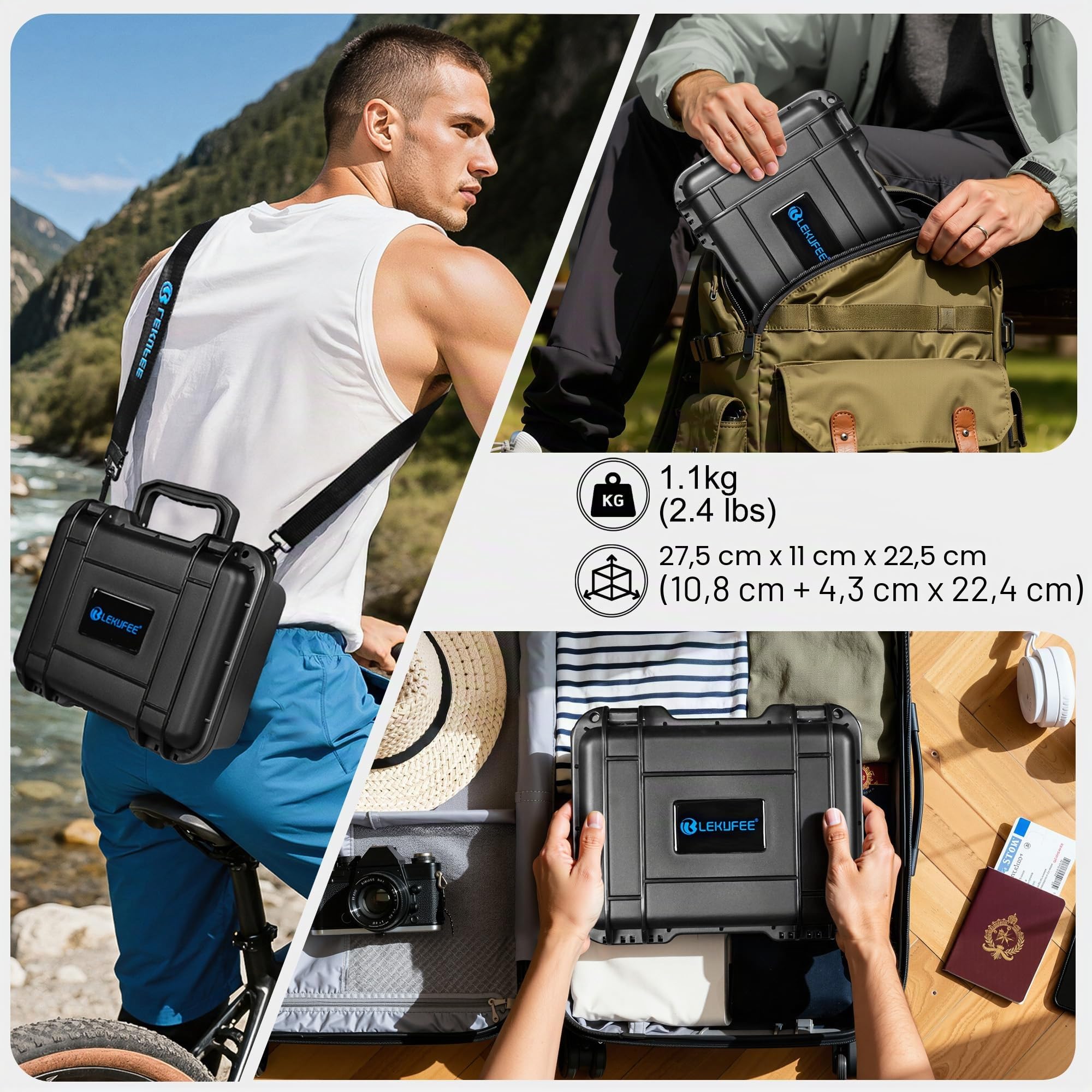 LEKUFEE Estuche Rígido Impermeable para Insta360 Ace Pro 2/Insta360 Ace Pro/Insta360 Ace cámara de acción en y Insta360 Ace Pro 2 Accesorios (Solo Maleta)