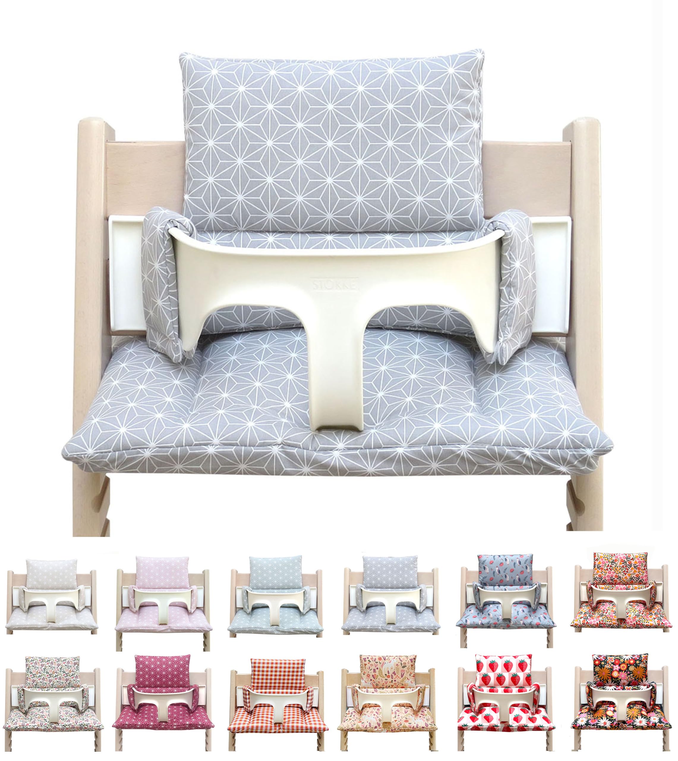 Sitzkissen Set für Tripp Trapp Stokke Hochstuhl, passt mit neuem Baby Sitzkissen Set für Tripp Trapp Stokke Hochstuhl, passt mit neuem Baby