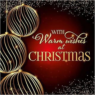 Christmas cards - Warm wishes at Christmas, 10 Christmas cards in pack with 10 white envelopes, foiled cards - Designed, printed and hand-packed in the UK, by Just Cards Direct