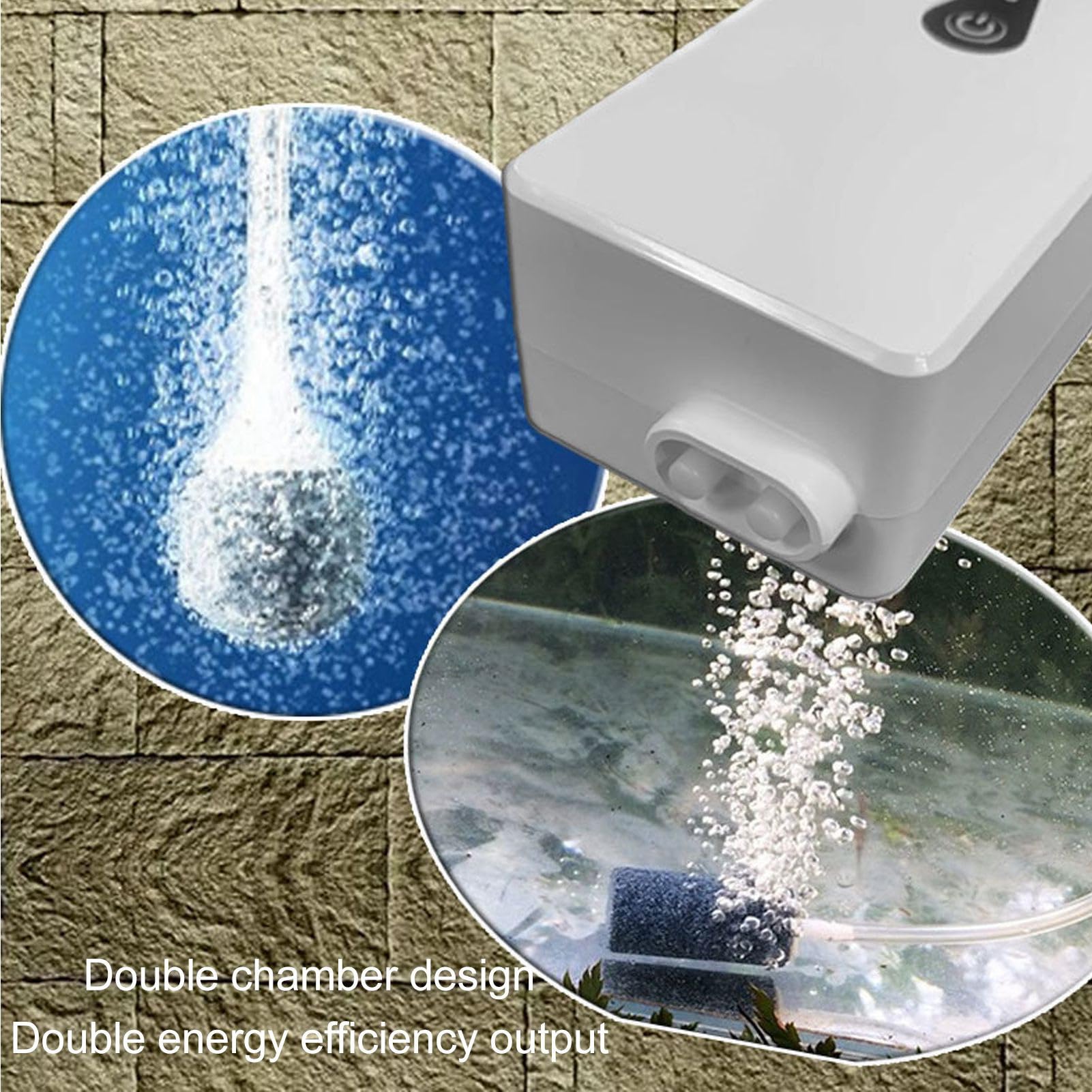 Pompe à oxygène à énergie Solaire avec Batterie de Secours de 2 200 mAh – Aérateur résistant aux intempéries pour étangs à Poissons, Aquariums, Culture hydroponique et pêche en