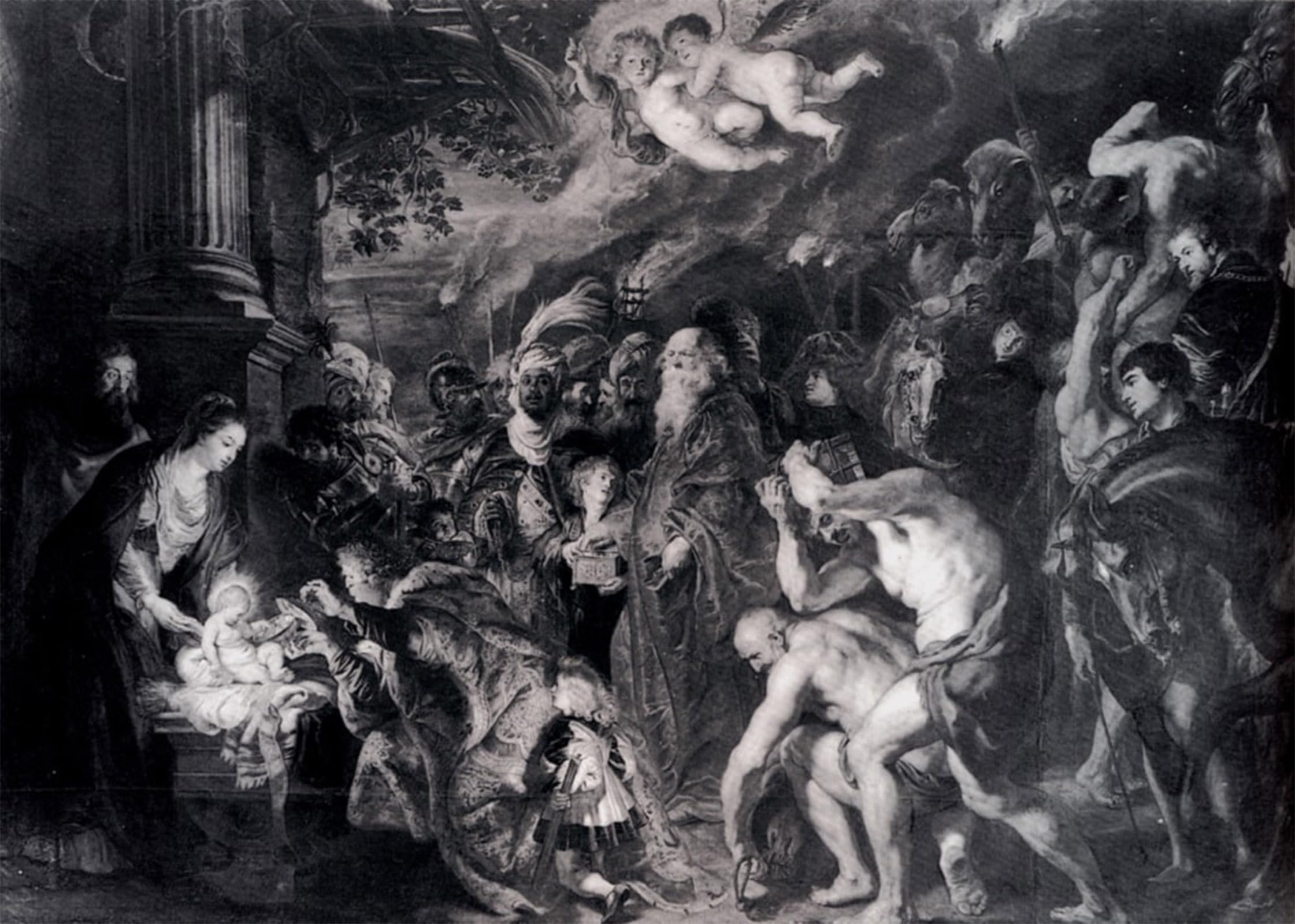 ARTXLXXBN Famous Print Painting Colorful Art Print The Adoration of The Magi Peter Paul Rubens Canvas Art Decorations for Home Decor 60x90cm