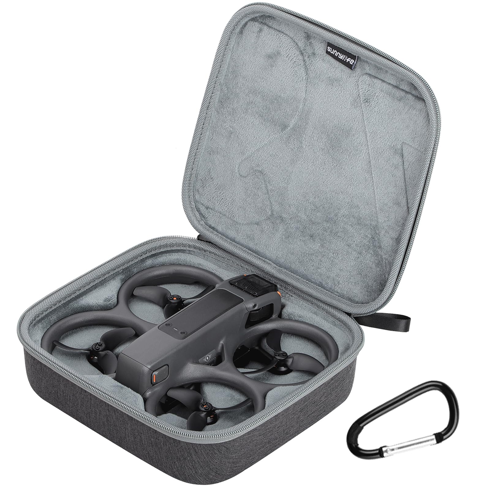 RC GearPro Avata 2 Drohne Tragetasche mit Karabinerhaken Stoßfest Hartschale Handtasche Schutztasche Reise Tasche für DJI Avata 2 Drohnenkörper
