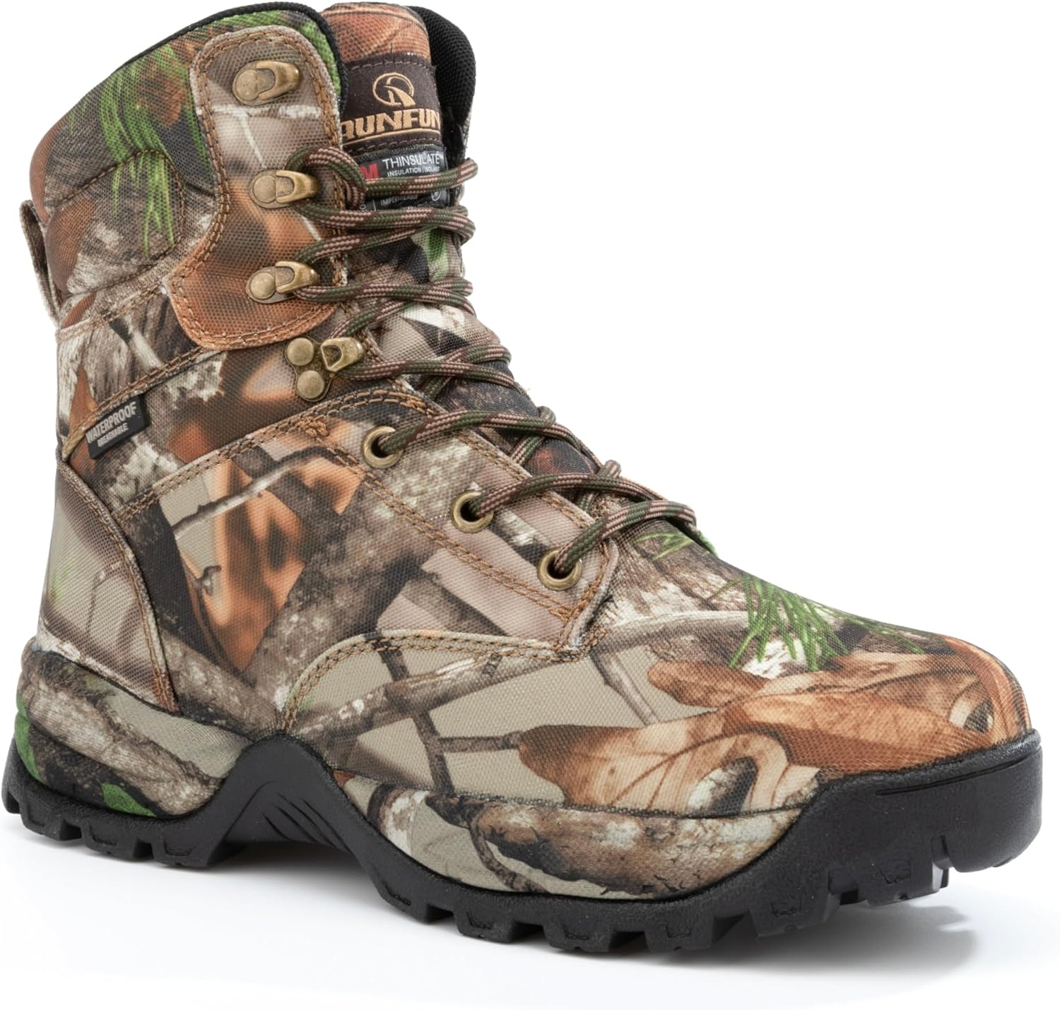 Men's 7" Waterproof Lightweight Hunting Boots Insulated Non-slip Hiking Boot, 200g Thinsulate