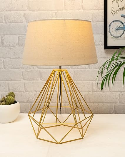 Homesake Metal LED Light Lamps (Beige) Pack of 1