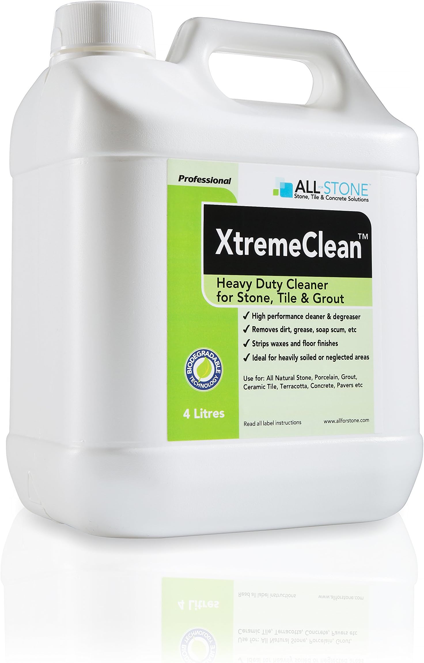 Heavy Duty Tile & Grout Cleaner Xtreme Clean for Stone, Tile & Grout 4 Litre