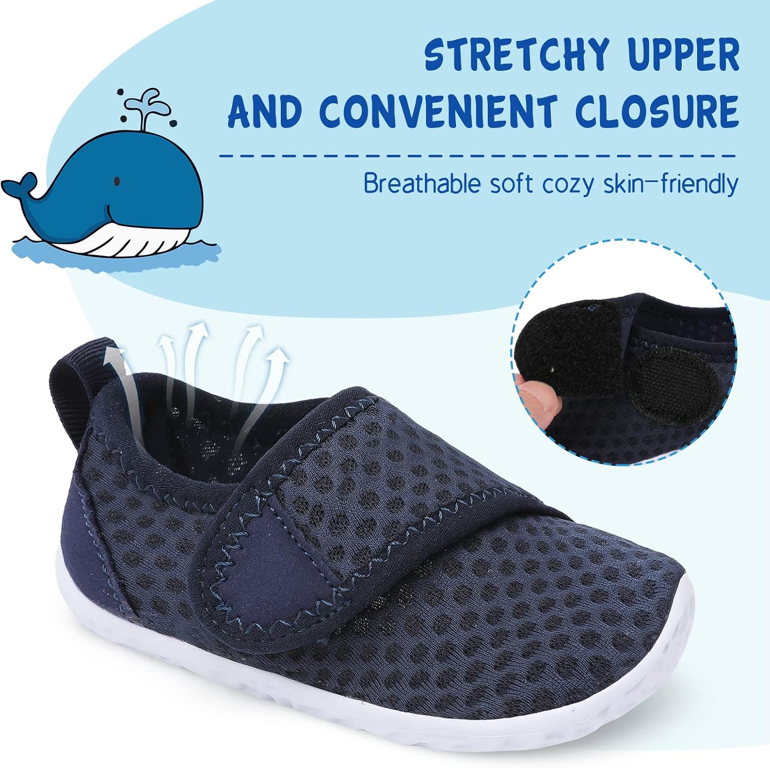 LeIsfIt Boys Girls Summer Shoes Quick-Dry Beach Shoes DarkBlue and Green Size 11