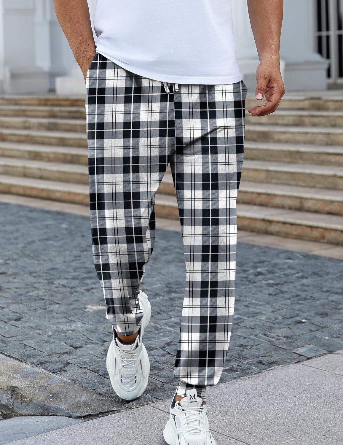 Ekouaer Men's Pajama Pants, Lightweight Loungewear, Comfy Jogger Sleep Pant Long Pj Bottoms with Drawstring & Pockets - Image 7