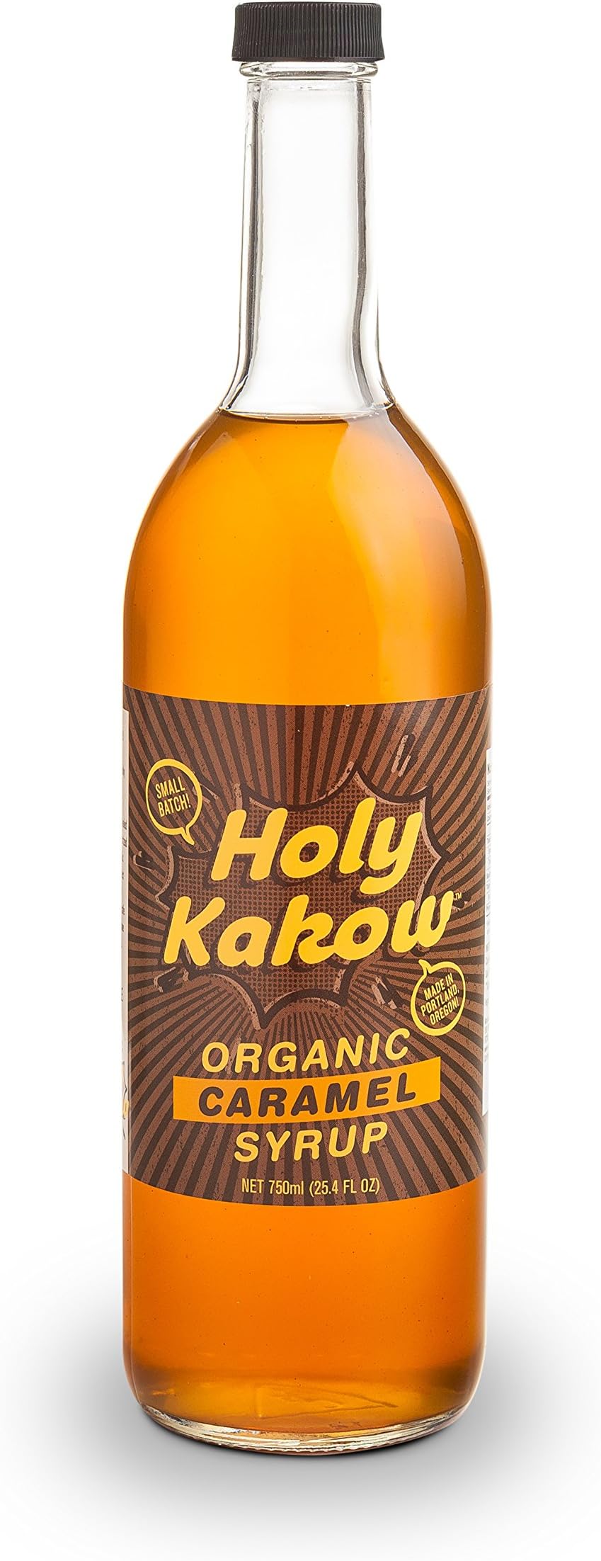 - Holy Kakow Cafe Organic Caramel Syrup - Caramel Coffee Syrup, Organic Syrup for Coffee, Caramel Syrup for Coffee, Add to Latte, Cocktail and Shake, Real Food Ingredients, Specific Flavor - 750ml