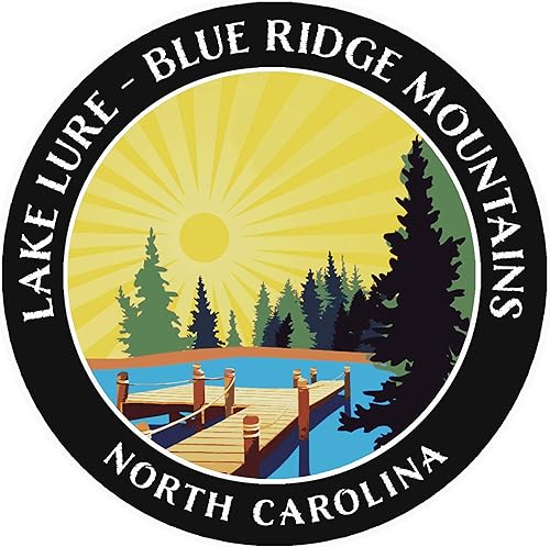 Lake Dock - Lago Lure, Blue Ridge Mountains - Carolina del Norte 3.5 pulgadas ventana coche camión calcomanía vacaciones aventura tema novedad