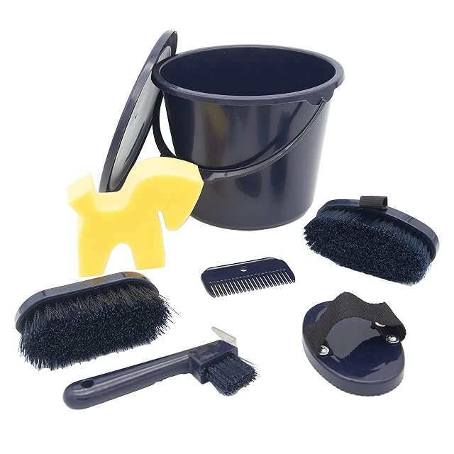 PFIFF 102361 - Set de Limpieza (Cubo de Limpieza con Cierre), Color Azul Oscuro