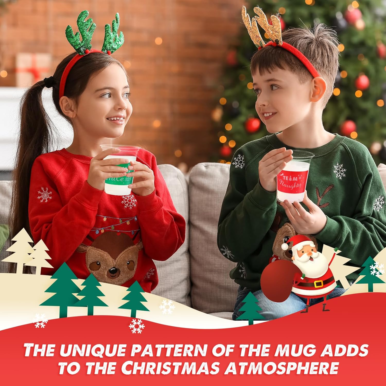 Rtteri 24 Pcs 12 oz Christmas Team Naughty or Nice Plastic Cups Disposable Xmas Cups for Xmas Party Decorations Supplies Beer, Drinks, Snacks - Image 4