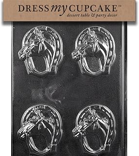 Dress My Cupcake Chocolate Candy Mold, Horseshoe with Horse