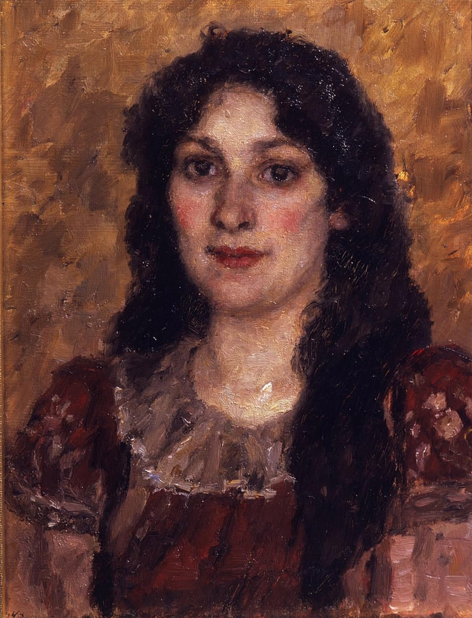 ARTXLXXBN Famous Painting Canvas Artwork Graffiti Print Portrait of the Artists Wife by Vasilij Ivanovic Surikov Portrait Canvas Image for Home Decor 60x90cm