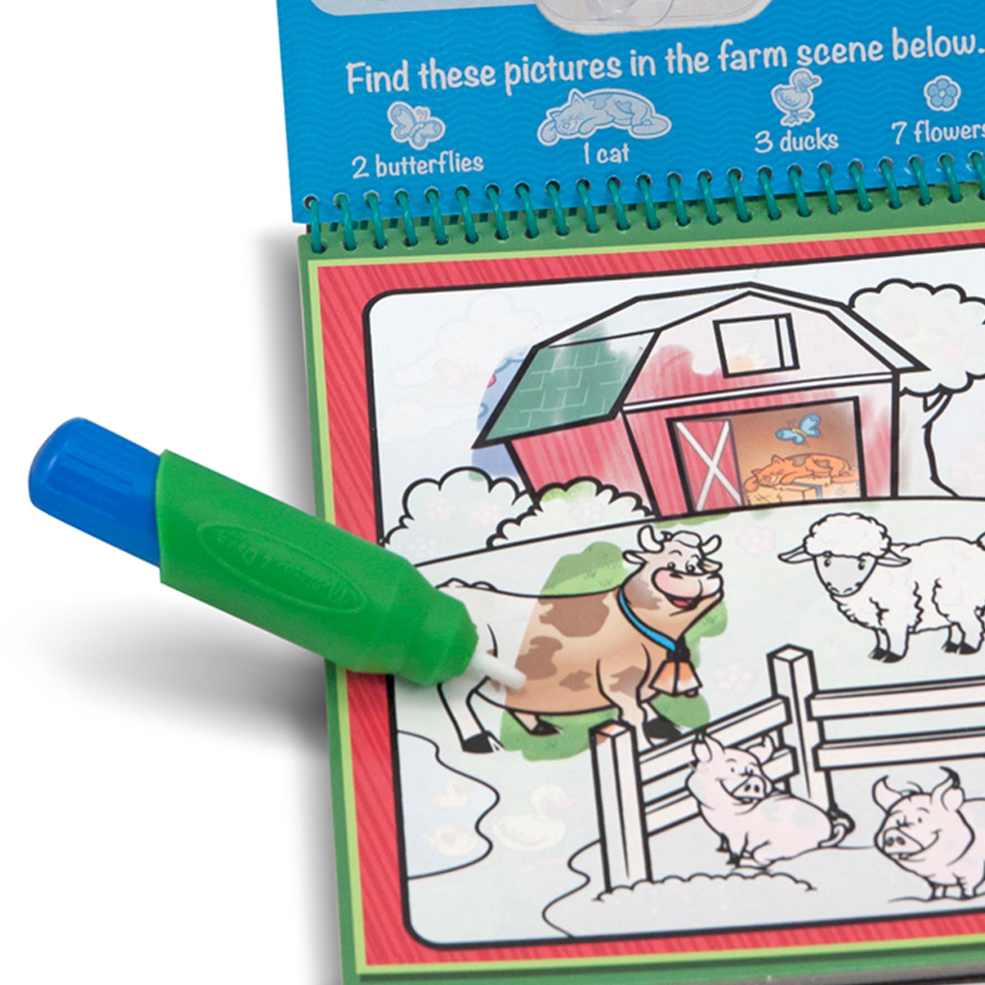 MELISSA & DOUG WATER WOW! ANIMALES: Tablero y Bolígrafo de Agua Reutilizables, 4 Páginas Reutilizables Magic Water para Pintar con Agua 6074878 Manualidades Niños Regalo Niño 3 años+ Certificados FSC — view 4