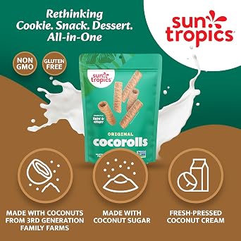 Sun Tropics, Coco Rolls Original, (Pack of 1) 4 Ounce