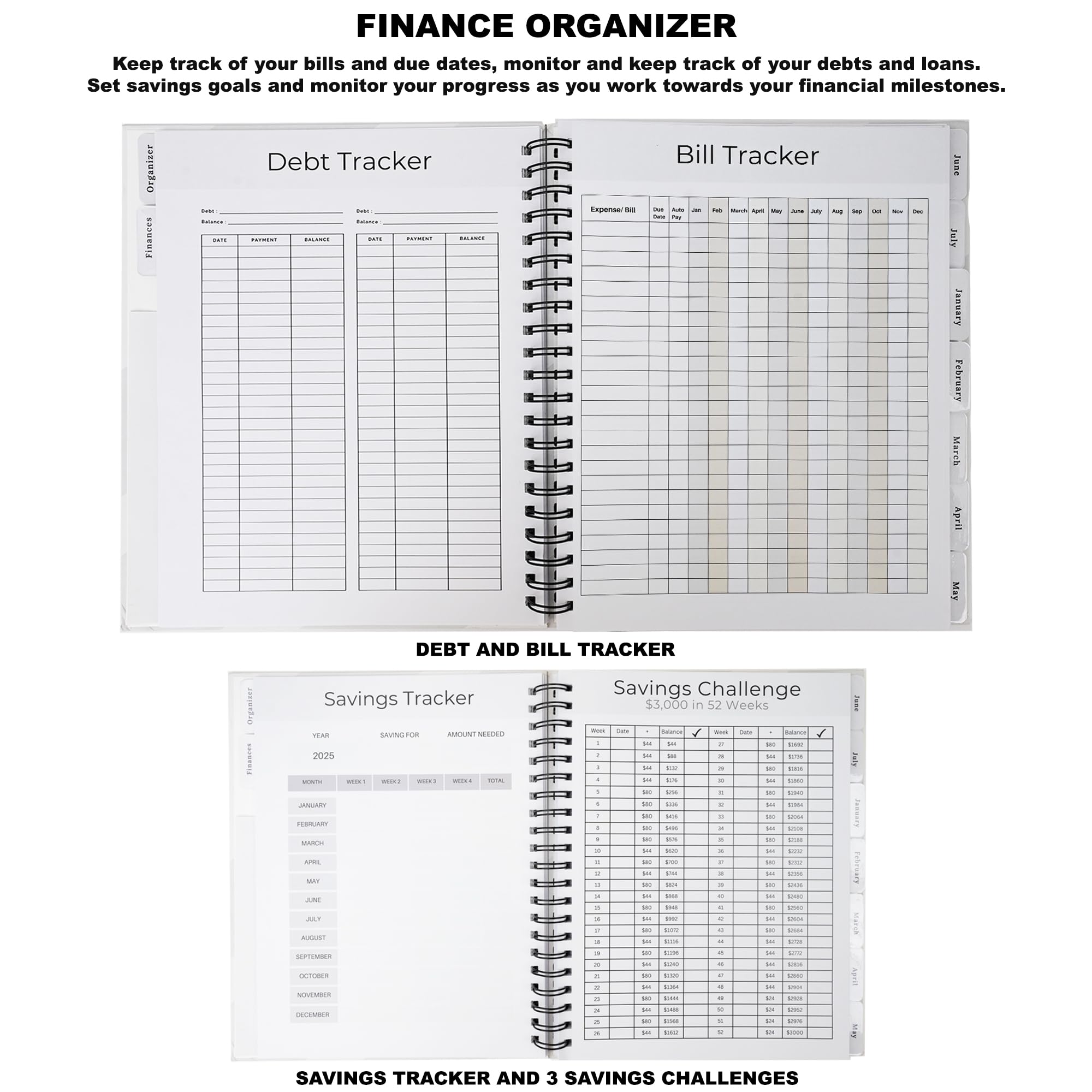 2025 NurseCraft Life Planner - Hard Cover Monthly Organizer With Finance Trackers