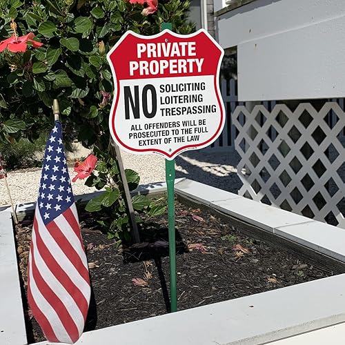 Miniatura 6 de SmartSign Letrero octogonal de 12 x 11.5 pulgadas con estaca de 3 pies, aluminio de 40 mil laminado 3M, grado de ingeniero laminado 3M, fabricado en