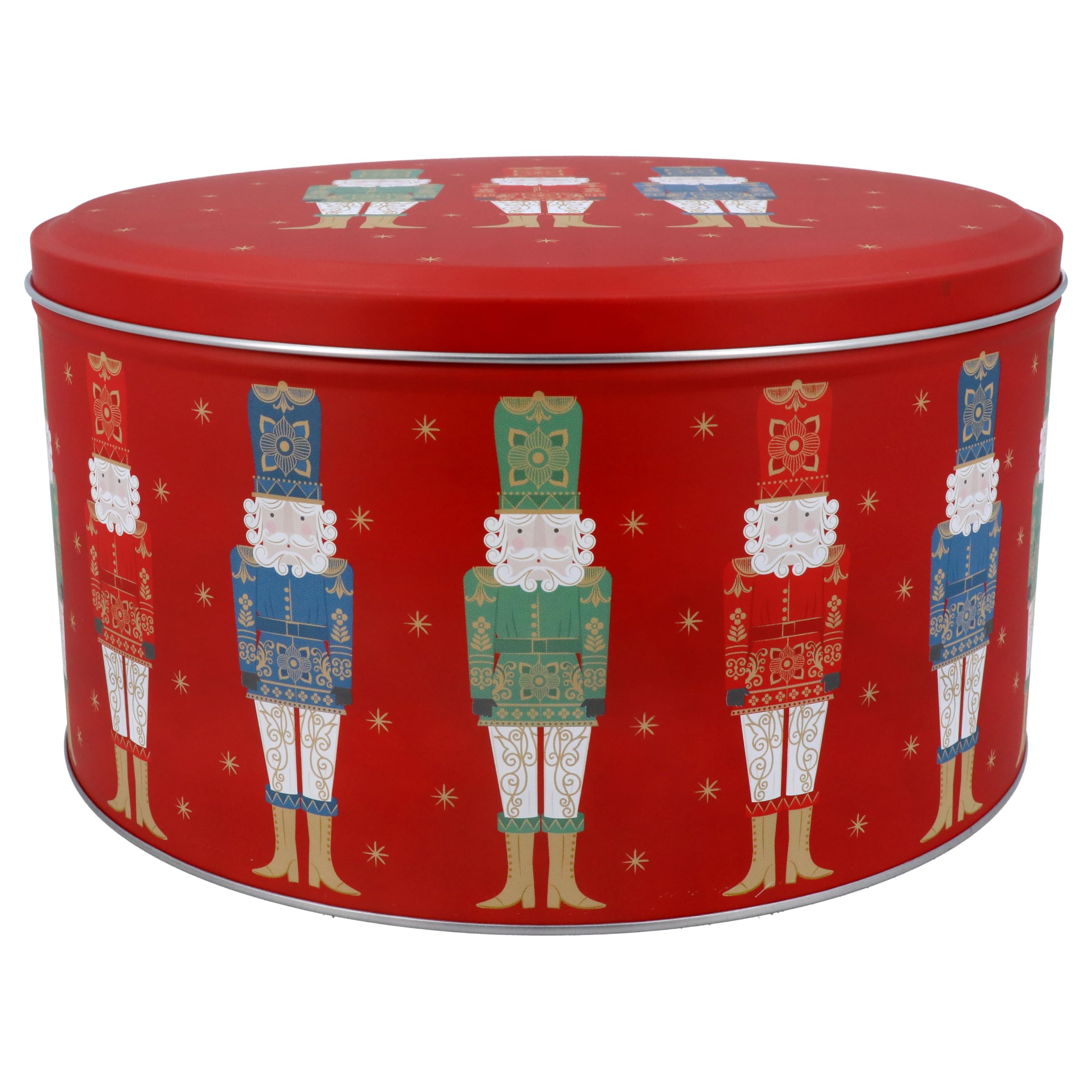Gisela Graham Red Nutcracker Christmas Cake Tin - 23Cm