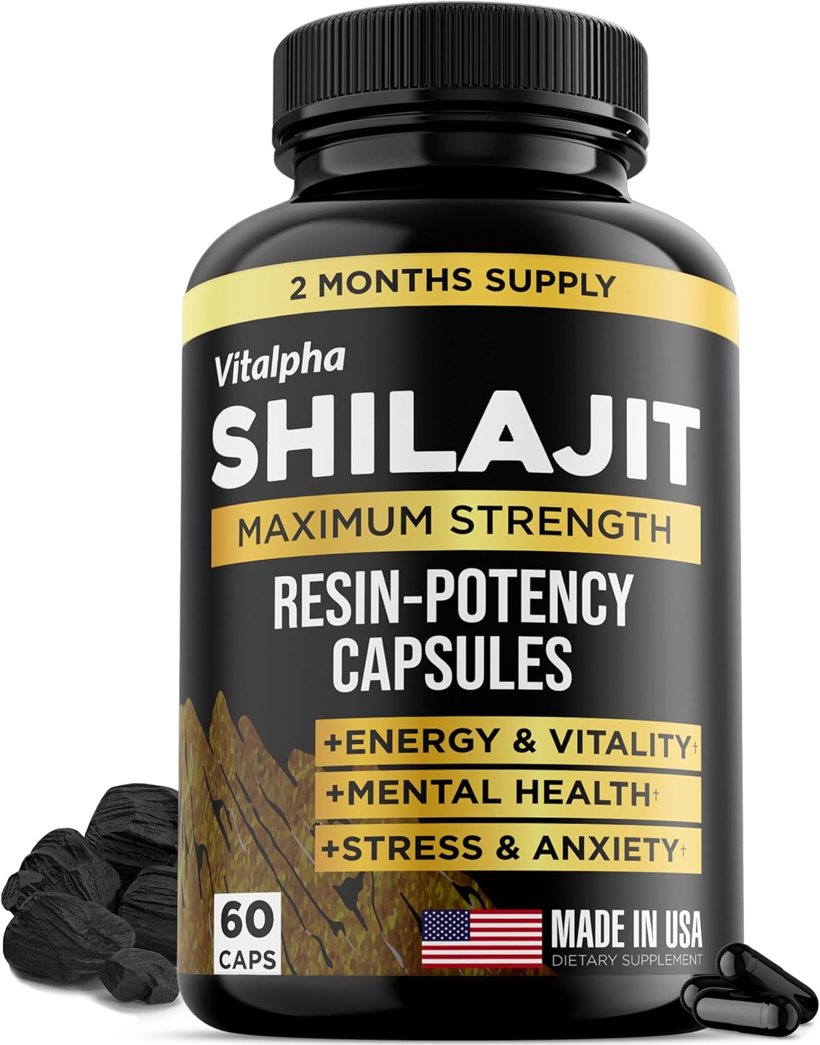Vitalpha Natural Shilajit ResinPotency Capsules (50