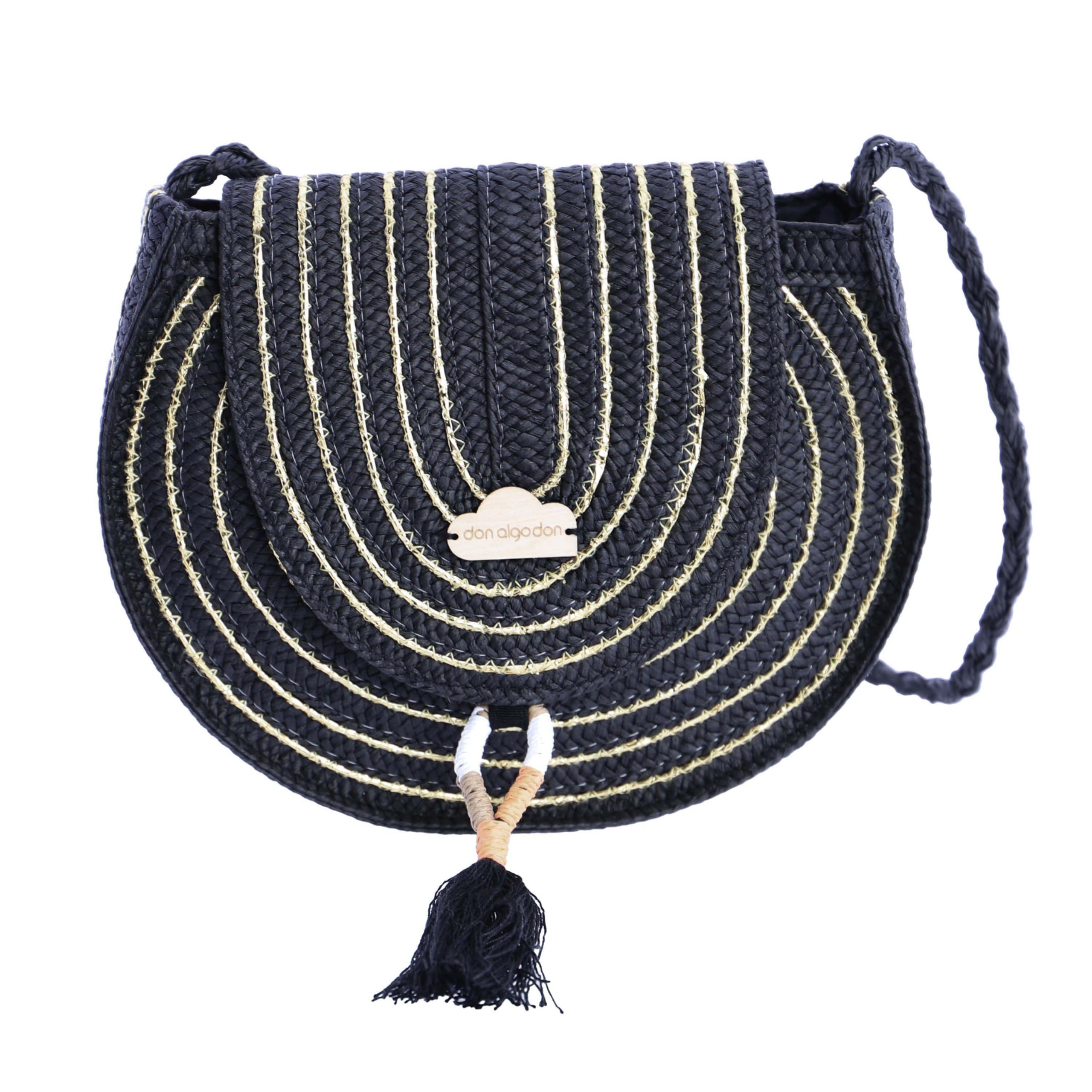 DON ALGODON Bolso bandolera mujer - Bolso playa mujer - Bolso mujer verano - Bolso rafia mujer - Bolsa playa para mujer - Bolso mimbre mujer hecho a mano ideal para la playa, Coimbra