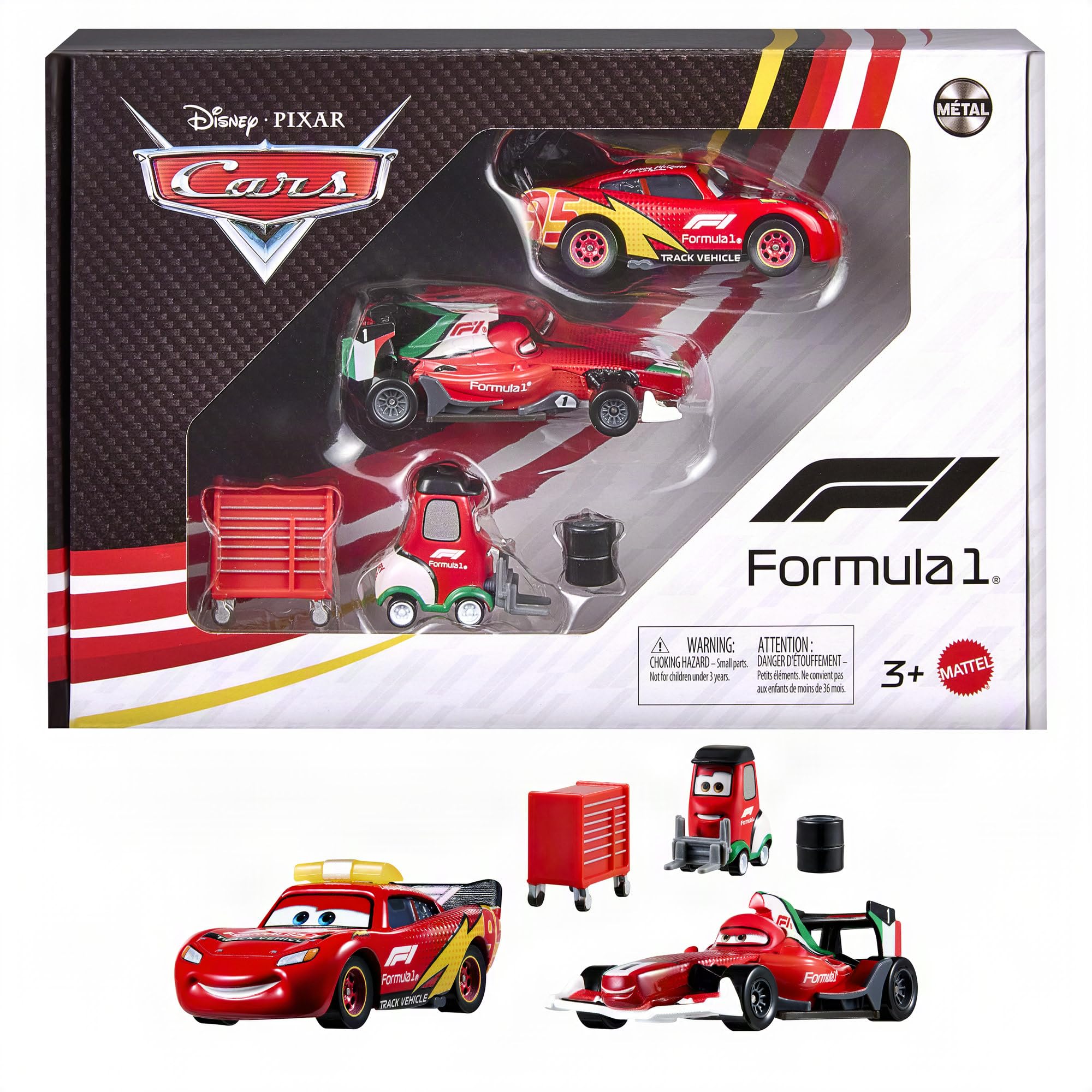 Mattel Disney and Pixar Cars x Formula 1 3-Pack Vehicle Set