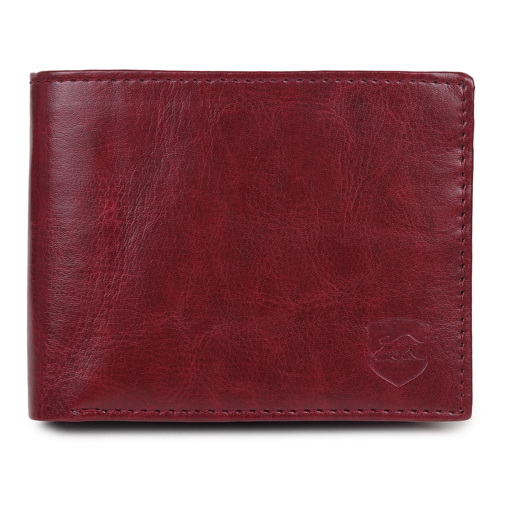 Vegan Leather Wallet for Men I 3 Card Slots I 2 Currency & Secret Compartments I 1 Coin Pocket. (Red)-image-38
