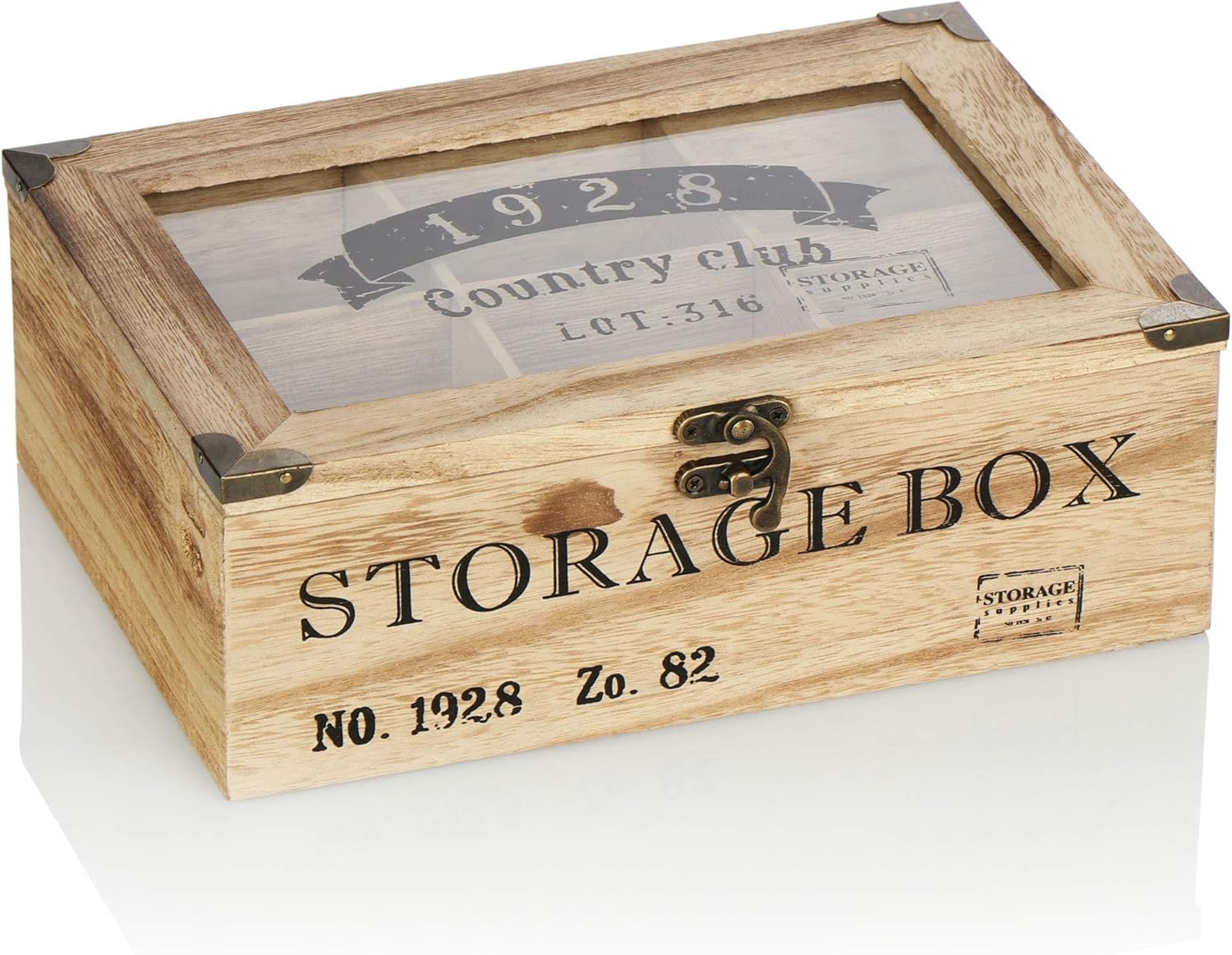 comfour® Rustic tea bag storage box Tea box in country house style