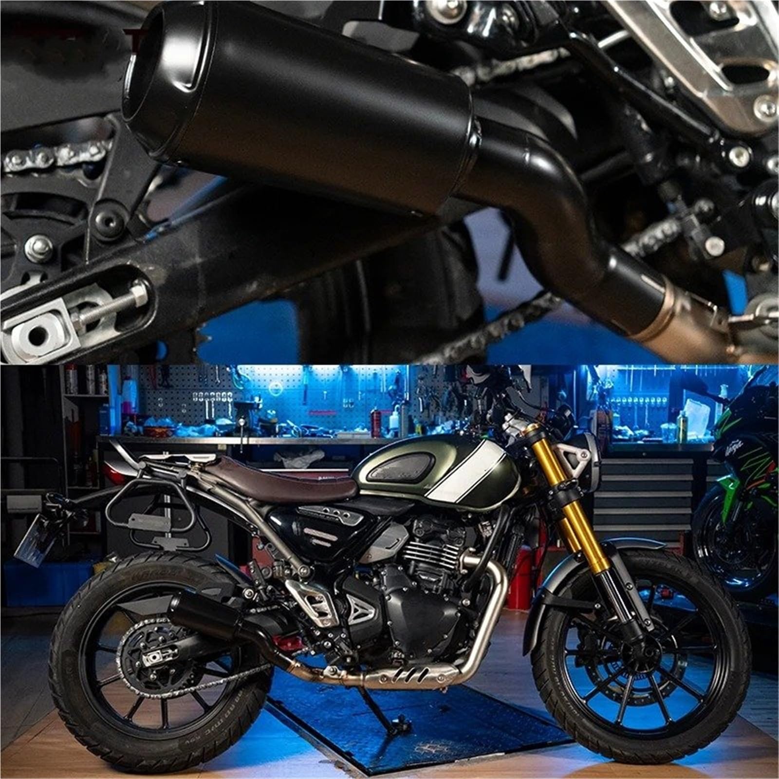 Silenziatore moto Per Triumph Per La Velocità 400 Per Scrambler 400X400X2024 2025 Un'intestazione Moto Di Scarico Fuga Moto Sistemi Silenziatore DB Killer