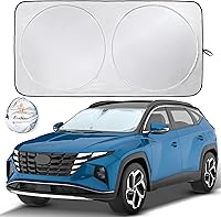 Vista 273 de EcoNour Parasol para parabrisas de camiones con bolsillo de almacenamiento Parasol reflectante de material 240T para protección contra rayos UV