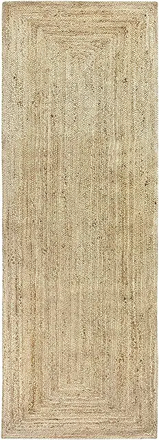 Alfombra Yute Natural Alhambra 100% Fibra Natural, Trenzada a Mano, 80x200cm