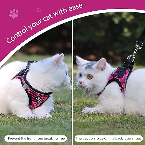 Miniatura 5 de Chaleco arnés para perros pequeños y medianos sin tirones, fácil de caminar, suave paso en el suelo, a prueba de escape, juego de arnés reflectante