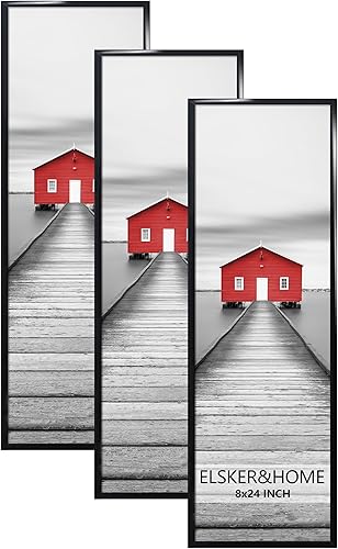 Miniatura 40 de ELSKER&HOME Juego de 3 Marcos para Póster 18x24, Marco de Fotos Blanco para Montaje en Pared Horizontal o Vertical, Resistente y a Prueba de Arañazos