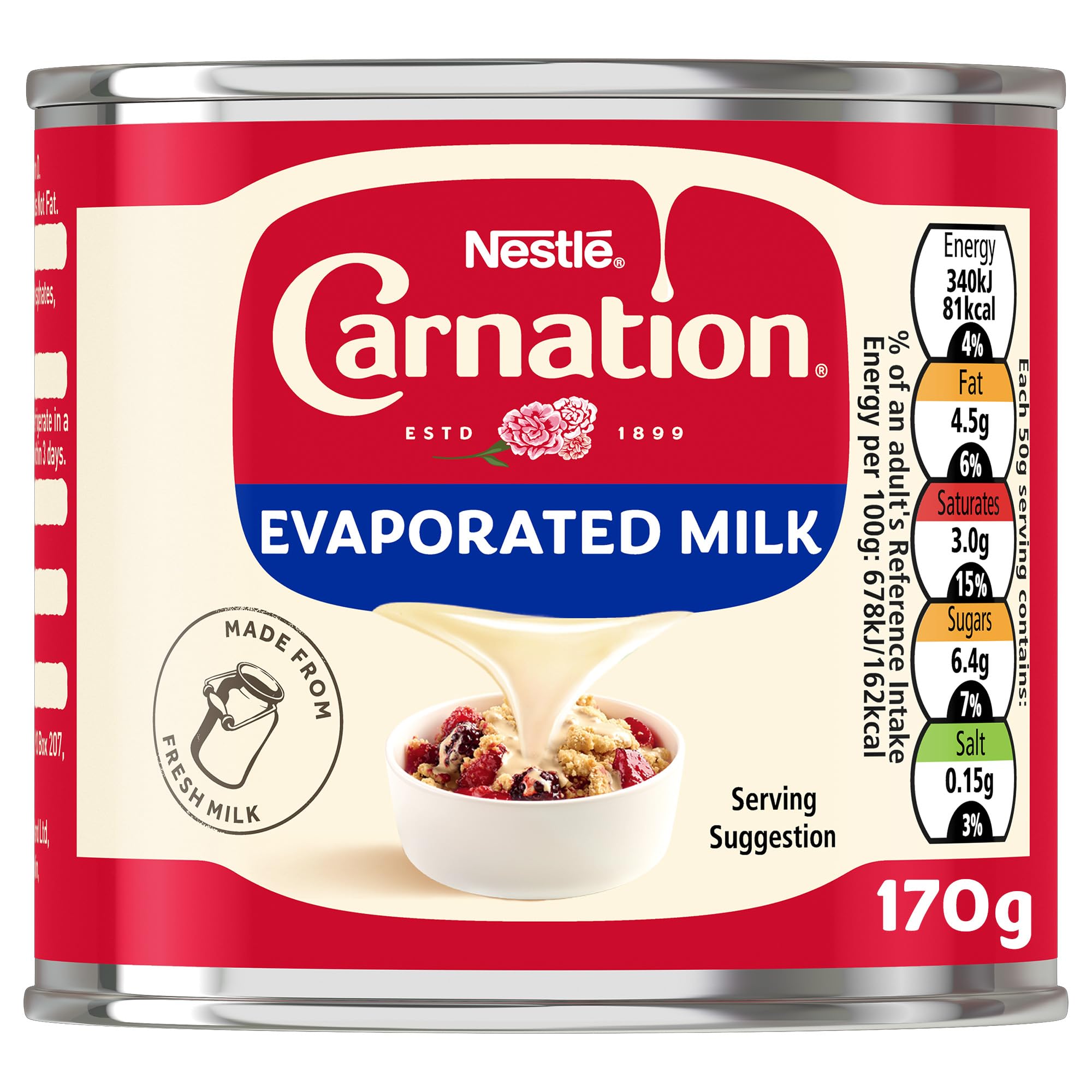 Evaporated Milk 170g (Pack of 12)