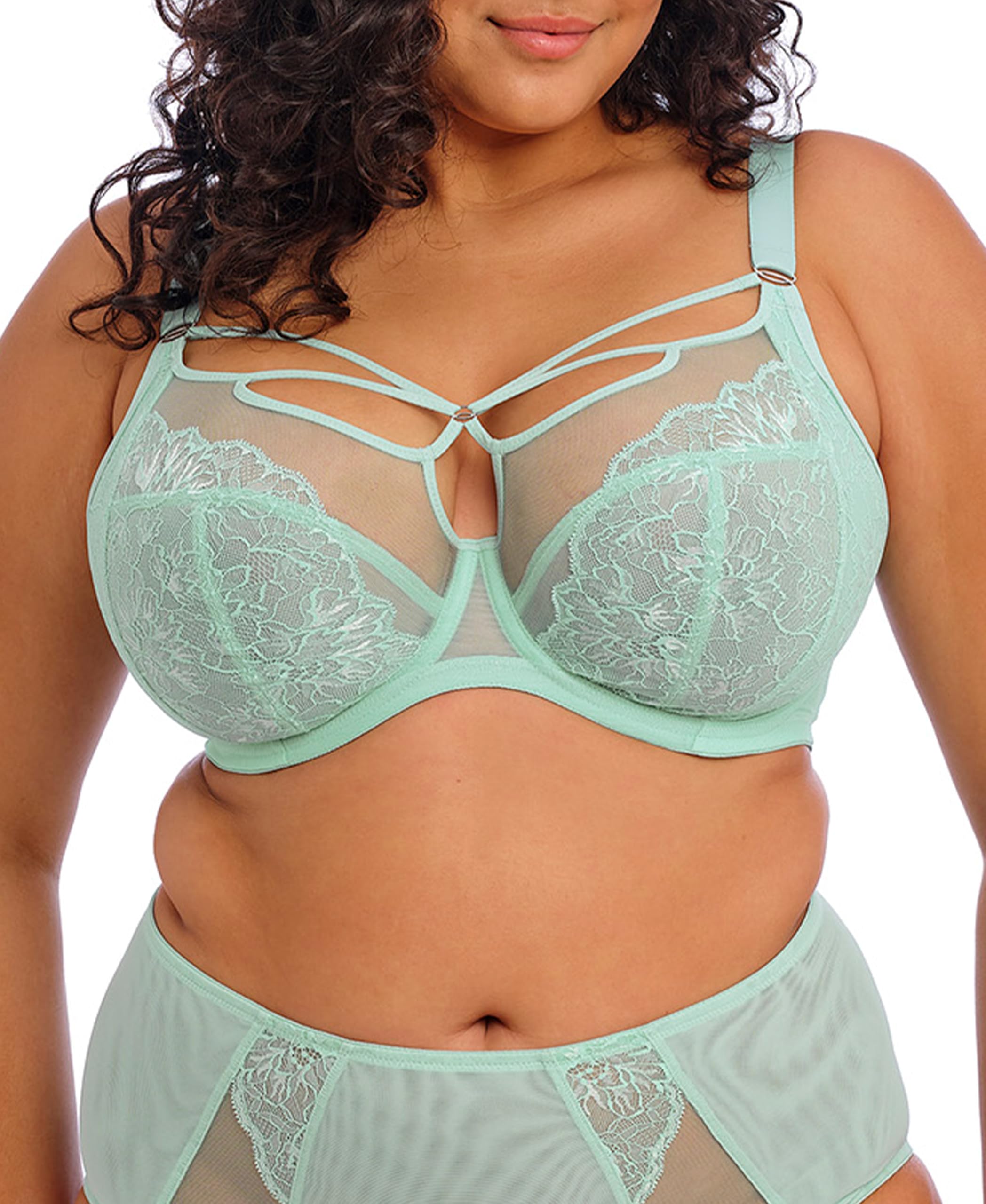 Elomi Women's Frozen Brianna Underwire Plunge Bra, 34H Us