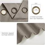Burlywood Semi Sheer Grommet Rideaux de lin 84 Inches Long pour la chambre à coucher Panneaux de filtration de lumière épaisse pour le salon Sandy Brown Farmhouse Boho Lin Draps texturés 52" W x 84" L Burlywood