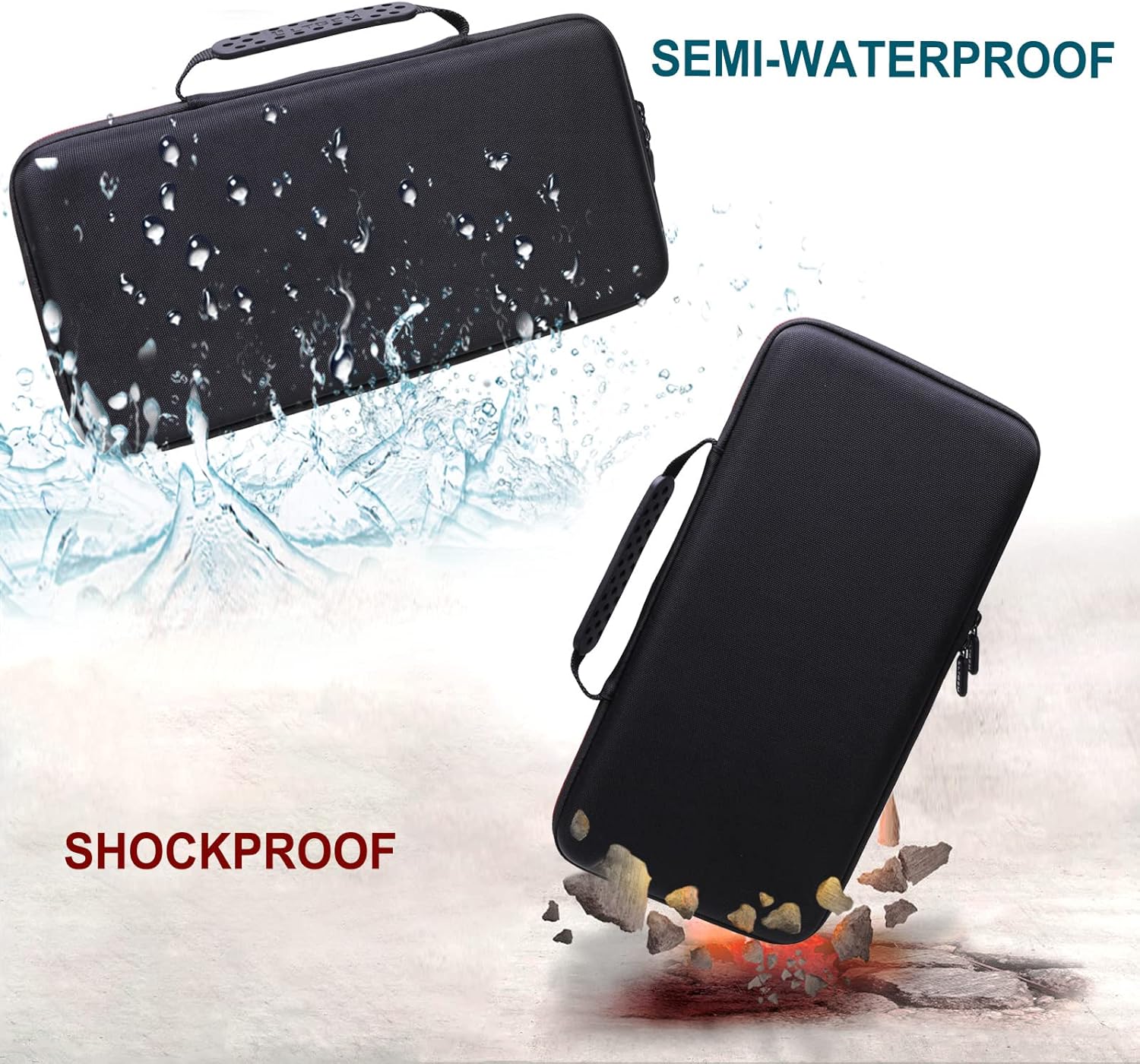 LTGEM Case Compatible with Logitech MX Mechanical Mini Wireless Illuminated Keyboard, Office Travel Carrying Storage Bag - Black+Gray(Case Only) - Image 7