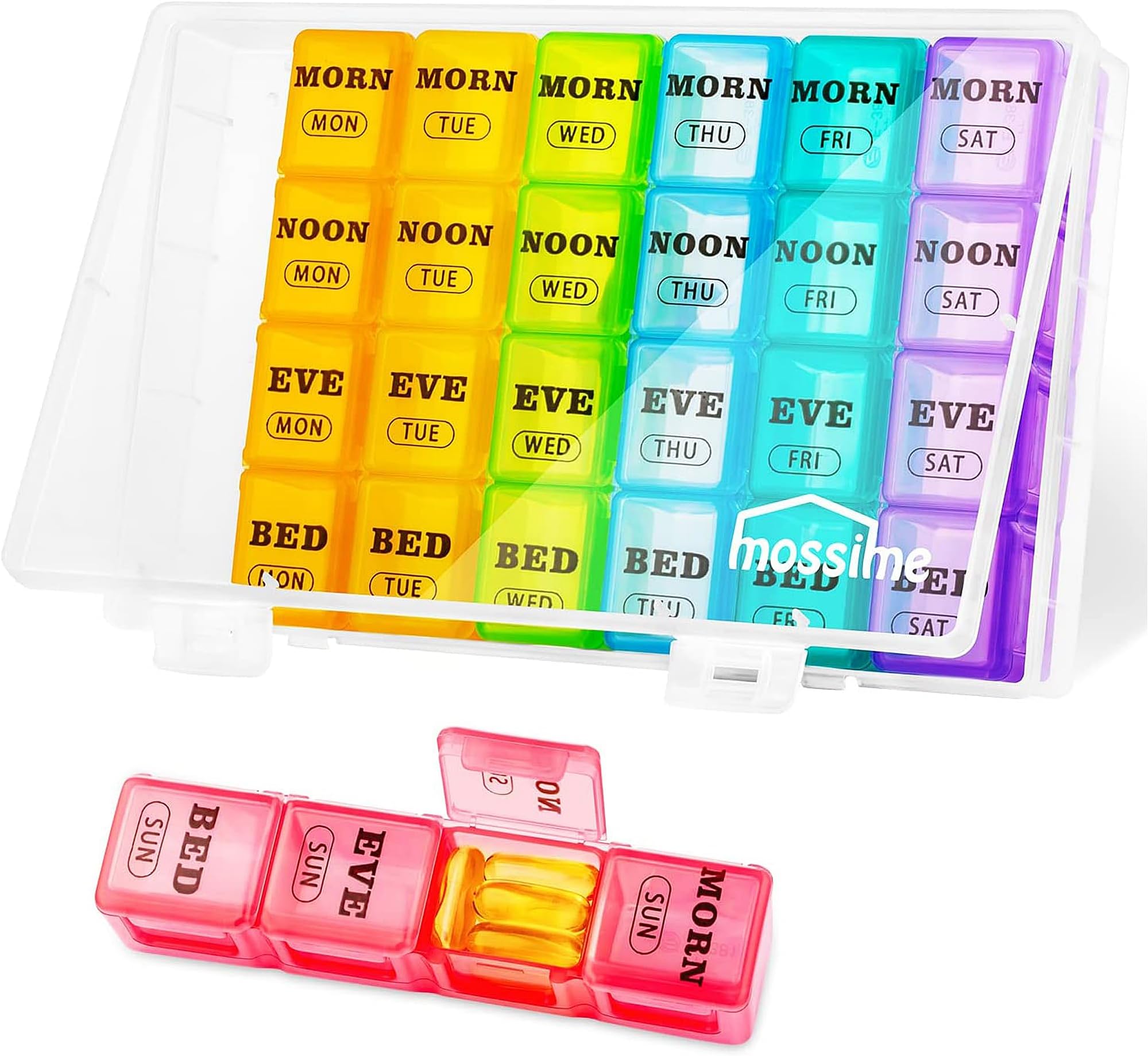 7 Days Pill Holder Organizer Tablet Box Weekly Medication