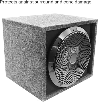 RECOIL 8-Inch High Excursion Black Steel Mesh Subwoofer Grille