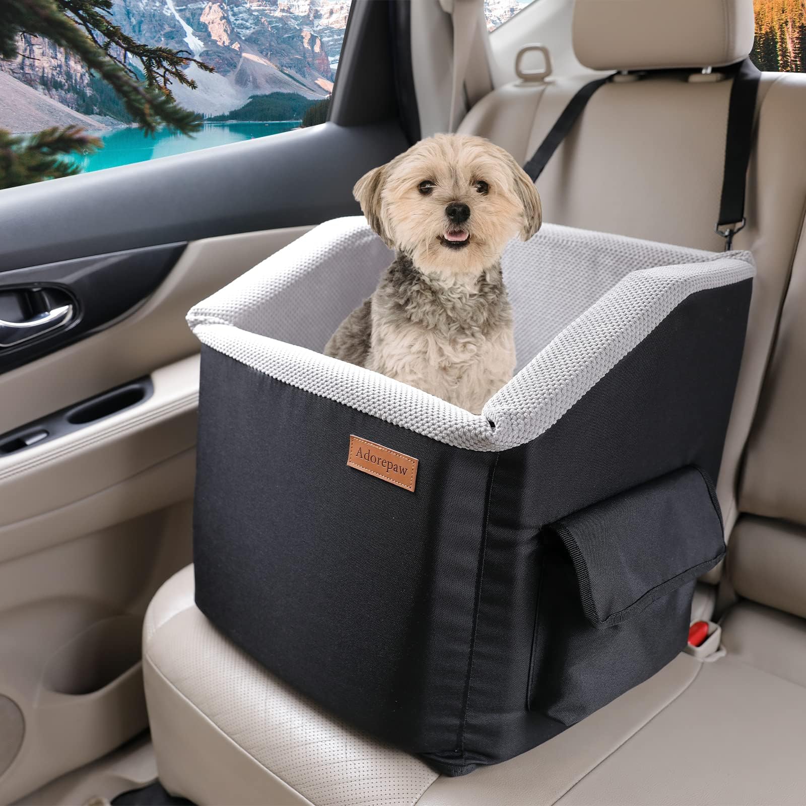 Gimars Sturdy Thickened Foam Dog Car Seat for Small Dogs