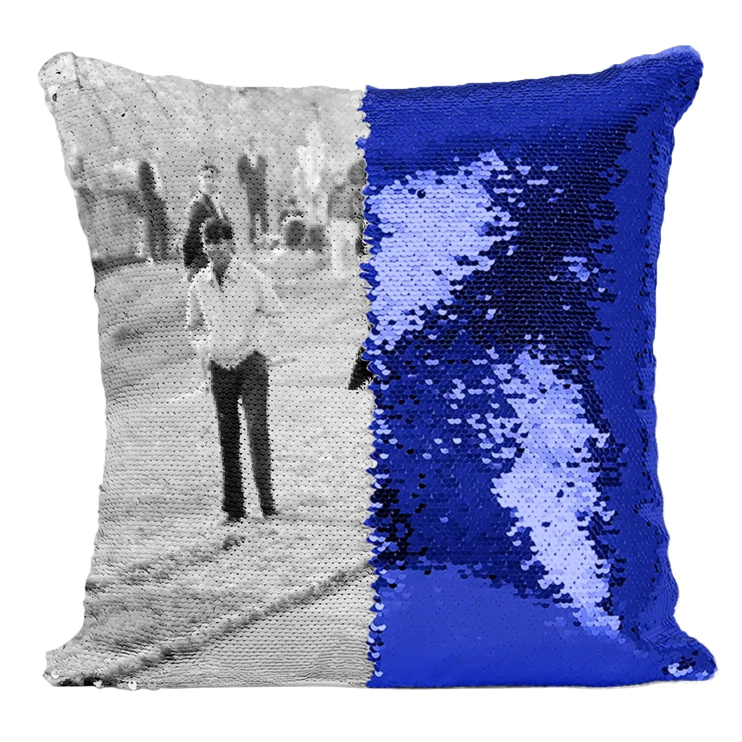 Coussin à paillettes magiques bleu cadeau parfait homme style skate